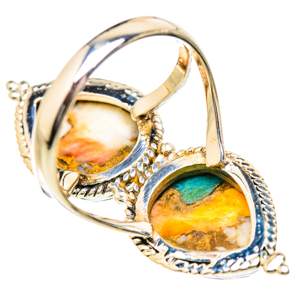 Spiny Oyster Turquoise Rings handcrafted by Anasilvercos - RING130733 - Photo 3