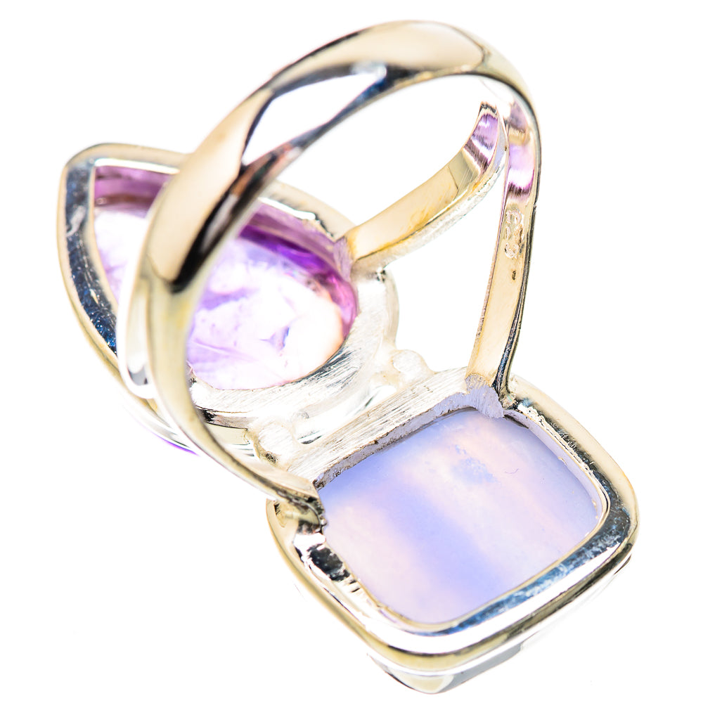 Blue Lace Agate Rings handcrafted by Anasilvercos - RING130737 - Photo 3