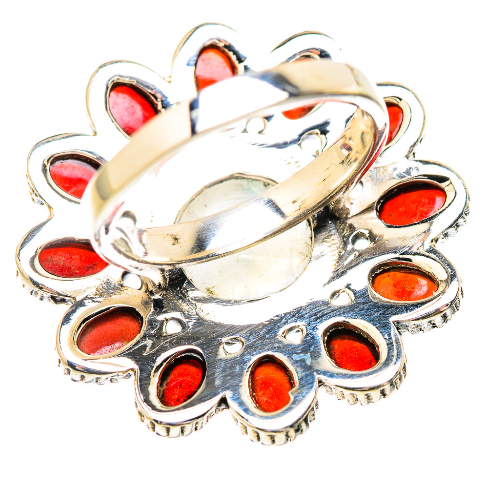 Rainbow Moonstone Rings handcrafted by Anasilvercos - RING130762 - Photo 3
