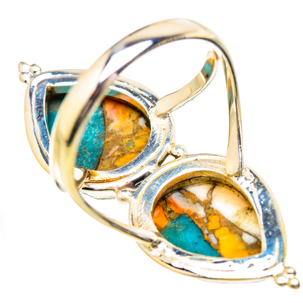 Spiny Oyster Turquoise Rings handcrafted by Anasilvercos - RING130765 - Photo 3