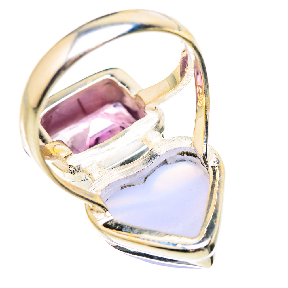 Blue Lace Agate Rings handcrafted by Anasilvercos - RING130778 - Photo 3