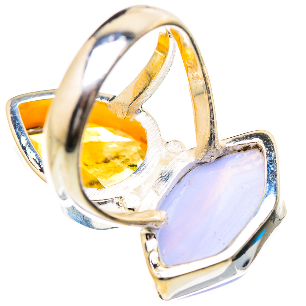 Blue Lace Agate Rings handcrafted by Anasilvercos - RING130789 - Photo 3