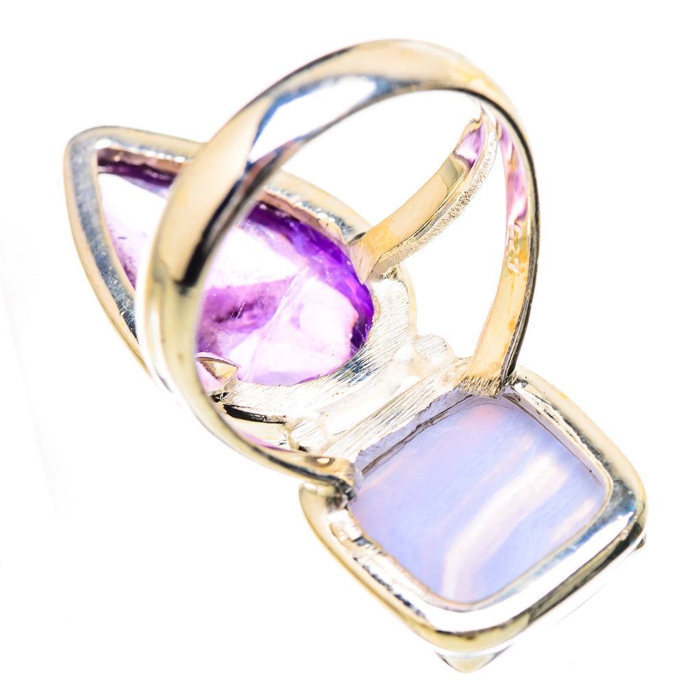 Blue Lace Agate Rings handcrafted by Anasilvercos - RING130792 - Photo 3