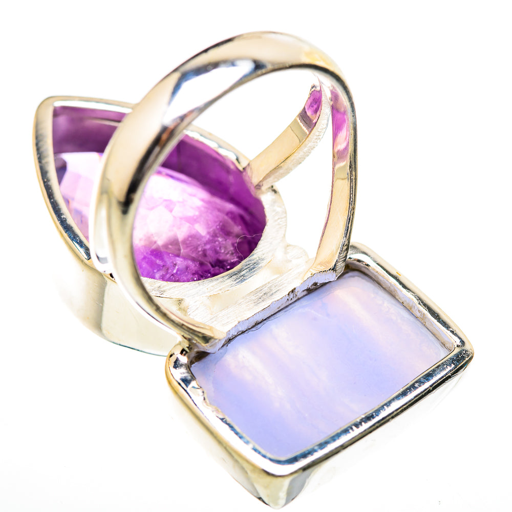 Blue Lace Agate Rings handcrafted by Anasilvercos - RING130796 - Photo 3