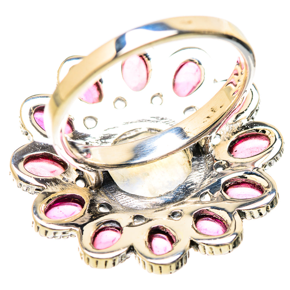 Rainbow Moonstone Rings handcrafted by Anasilvercos - RING130797 - Photo 3