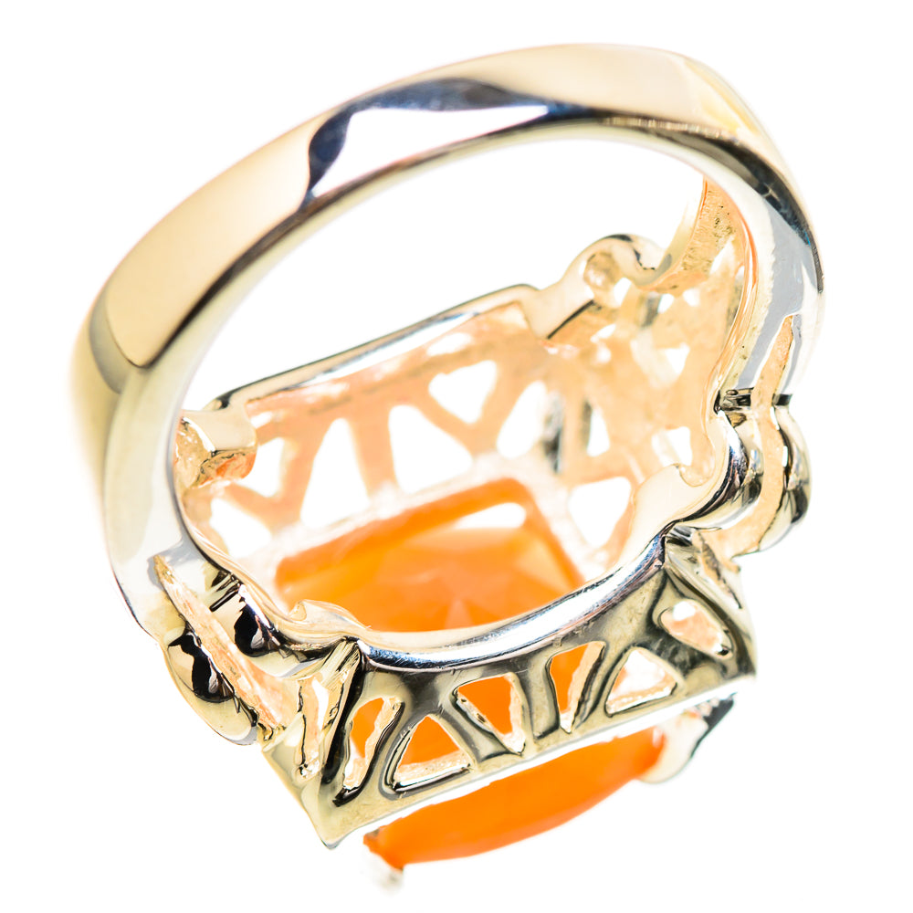 Peach Moonstone Rings handcrafted by Anasilvercos - RING130806 - Photo 3