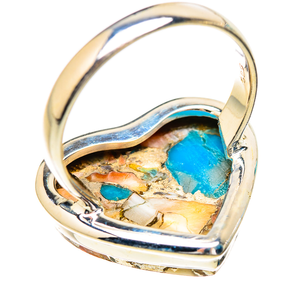 Spiny Oyster Turquoise Rings handcrafted by Anasilvercos - RING130815 - Photo 3