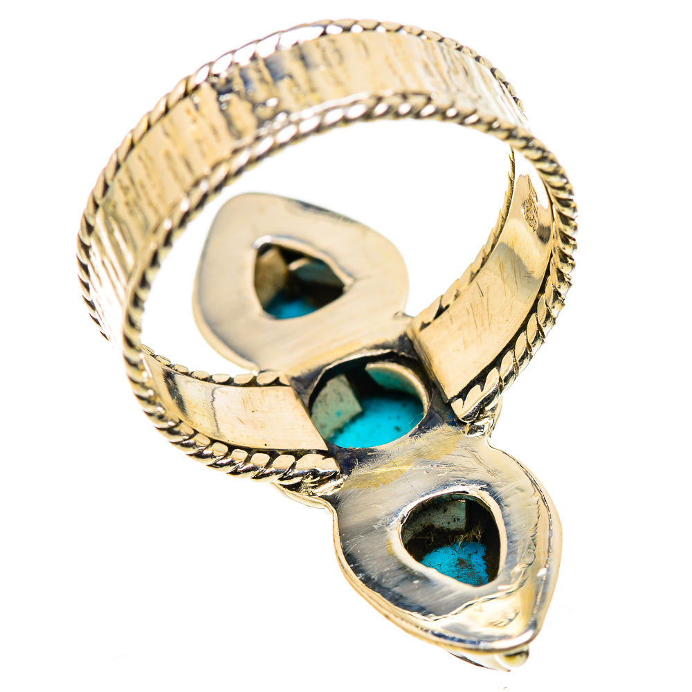 Sleeping Beauty Turquoise Rings handcrafted by Anasilvercos - RING131036 - Photo 3