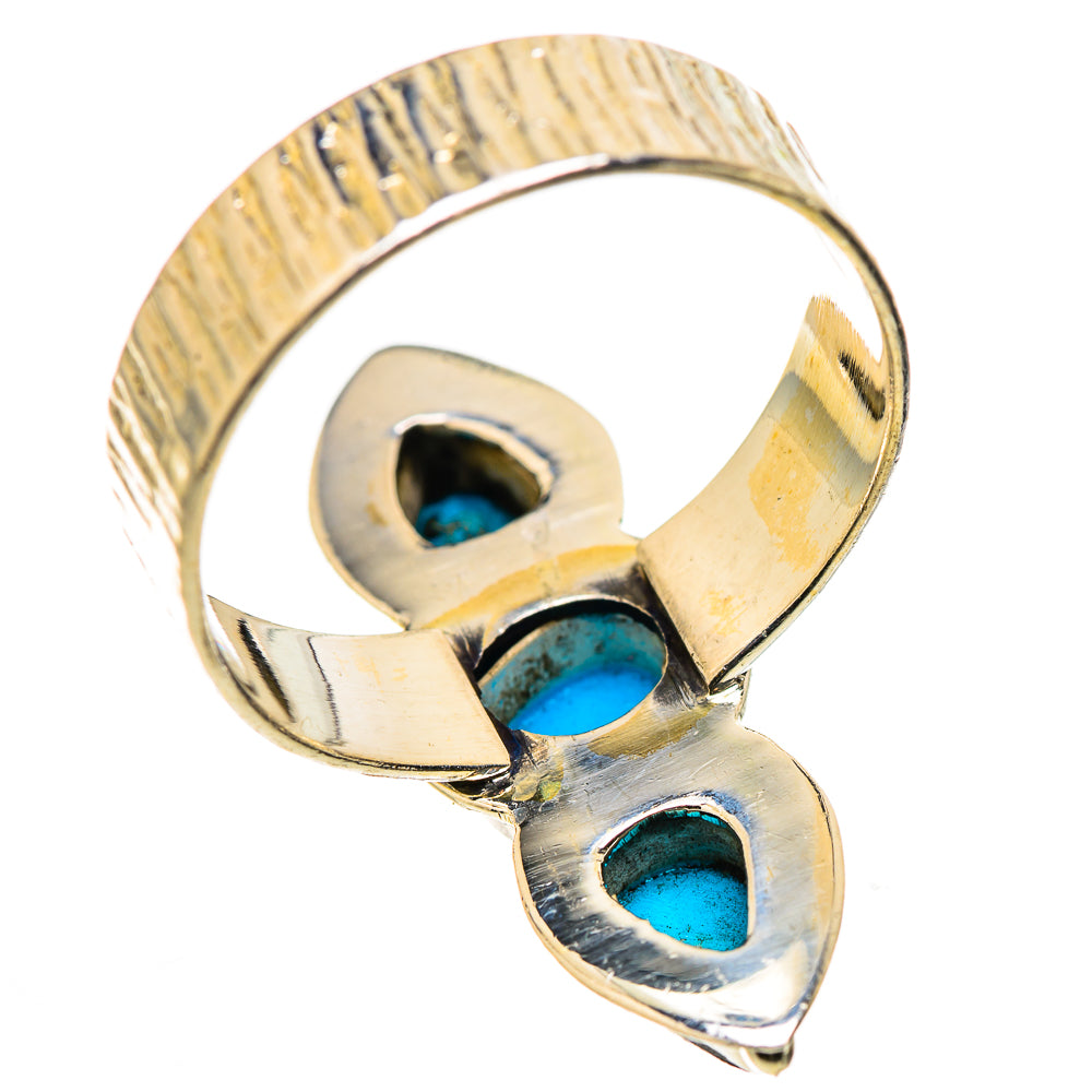 Sleeping Beauty Turquoise Rings handcrafted by Anasilvercos - RING131095 - Photo 3