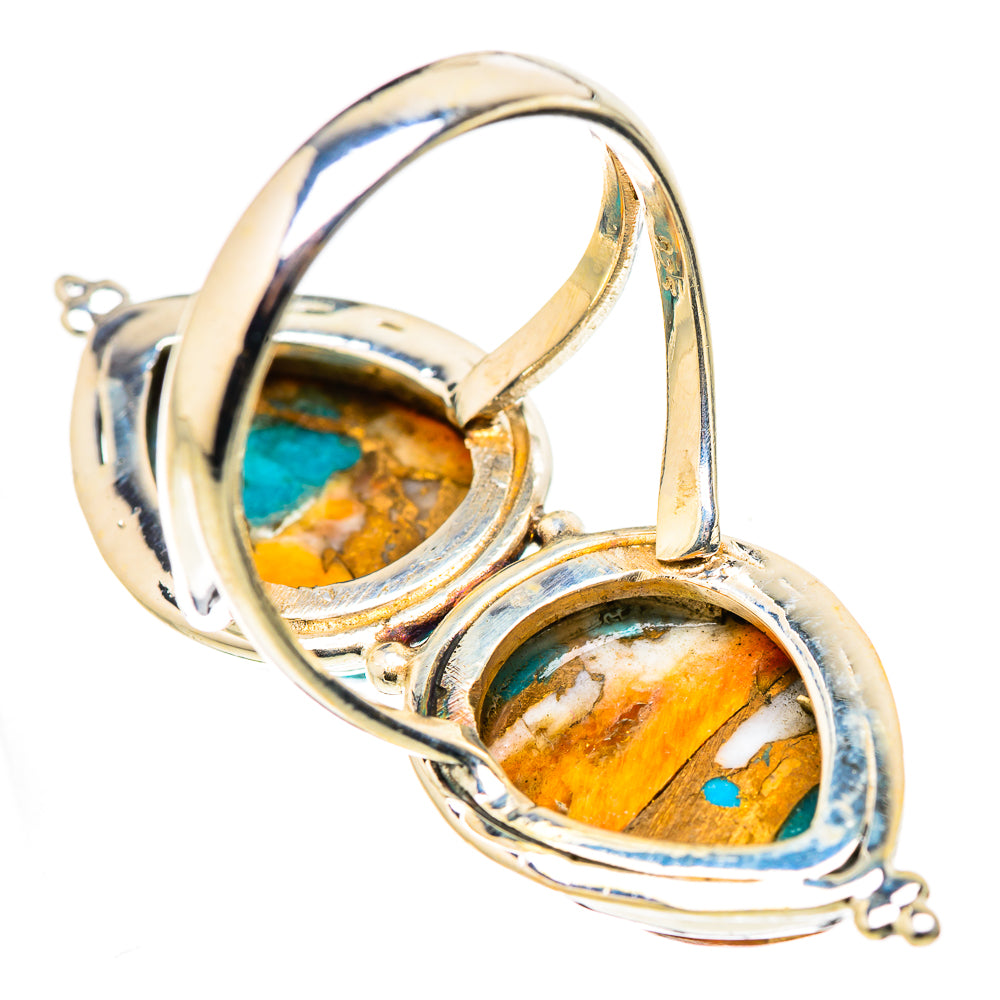 Spiny Oyster Turquoise Rings handcrafted by Anasilvercos - RING131107 - Photo 3