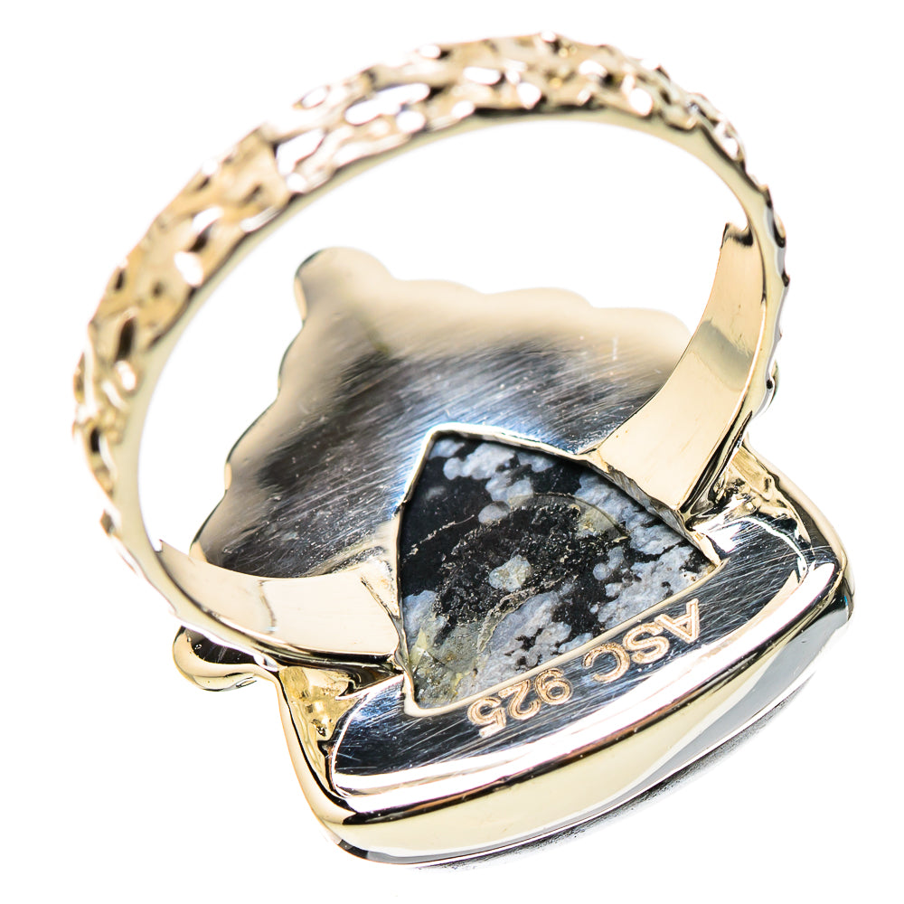 Snowflake Obsidian Rings handcrafted by Anasilvercos - RING131172 - Photo 3