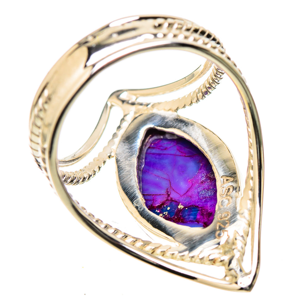Purple Copper Composite Turquoise Rings handcrafted by Anasilvercos - RING131182 - Photo 3