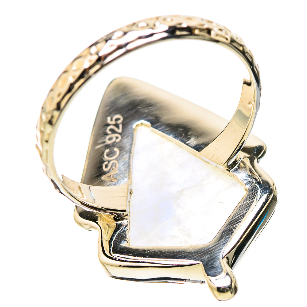 Rainbow Moonstone Rings handcrafted by Anasilvercos - RING131185 - Photo 3