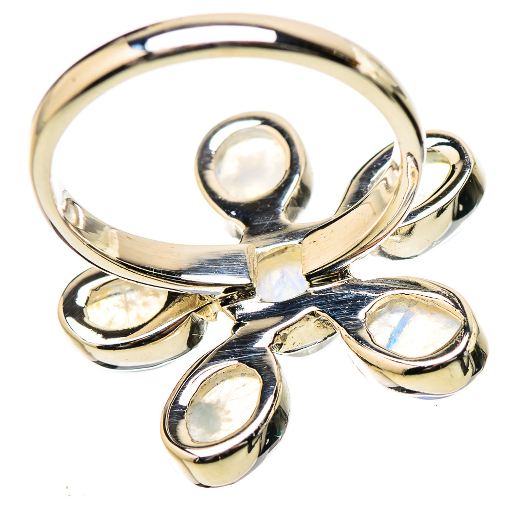 Rainbow Moonstone Rings handcrafted by Anasilvercos - RING131207 - Photo 3