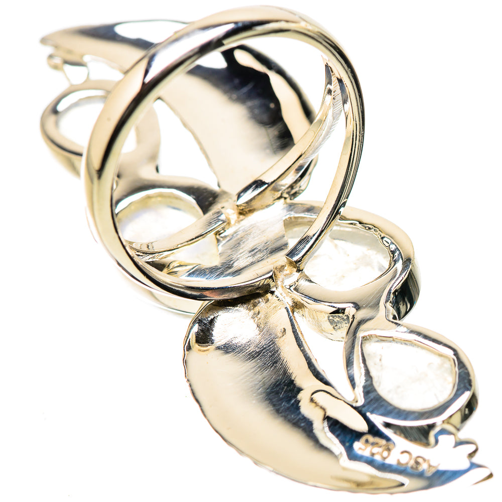 Rainbow Moonstone Rings handcrafted by Anasilvercos - RING131248 - Photo 3