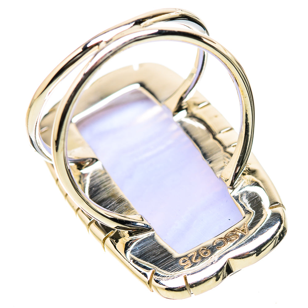 Blue Lace Agate Rings handcrafted by Anasilvercos - RING131266 - Photo 3