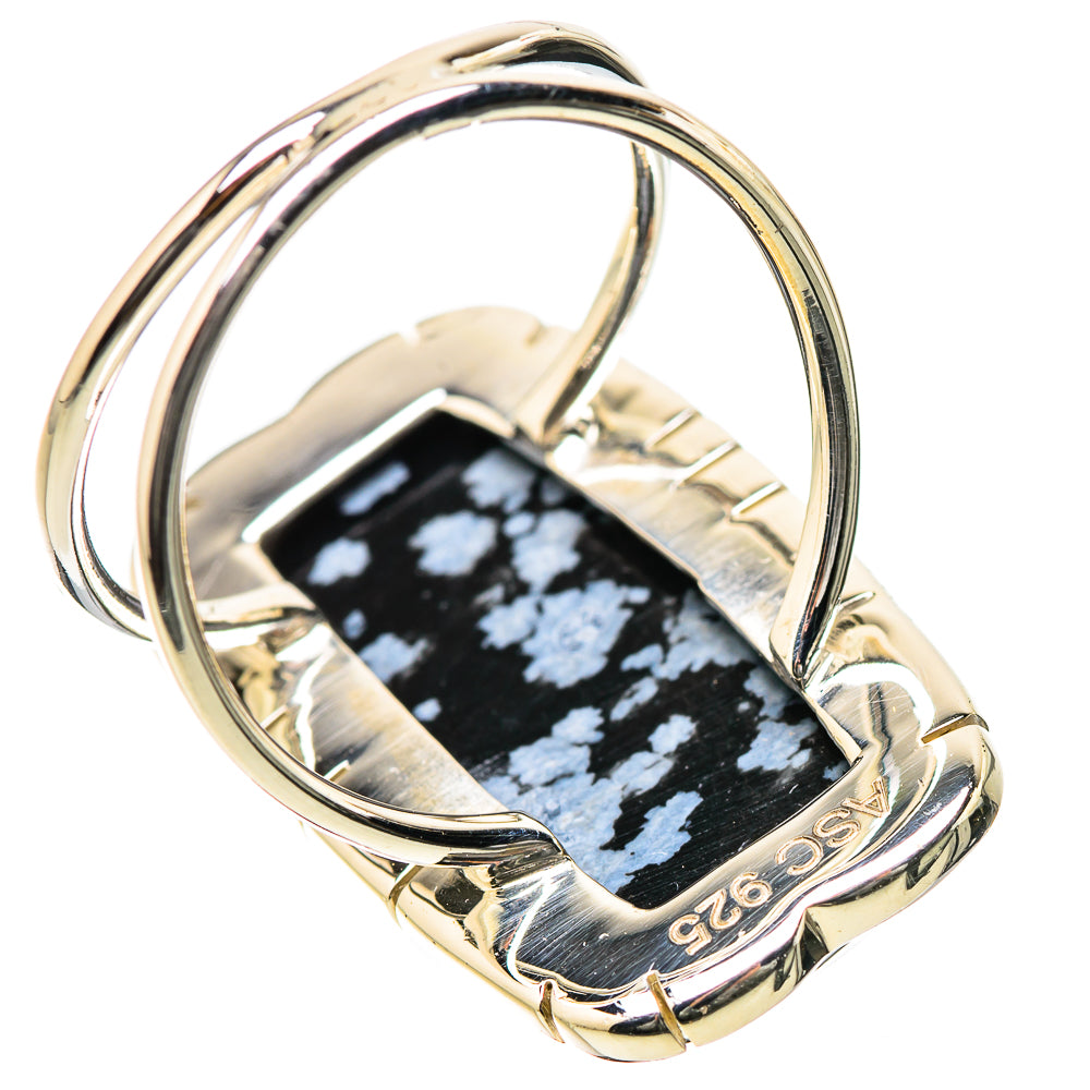 Snowflake Obsidian Rings handcrafted by Anasilvercos - RING131283 - Photo 3