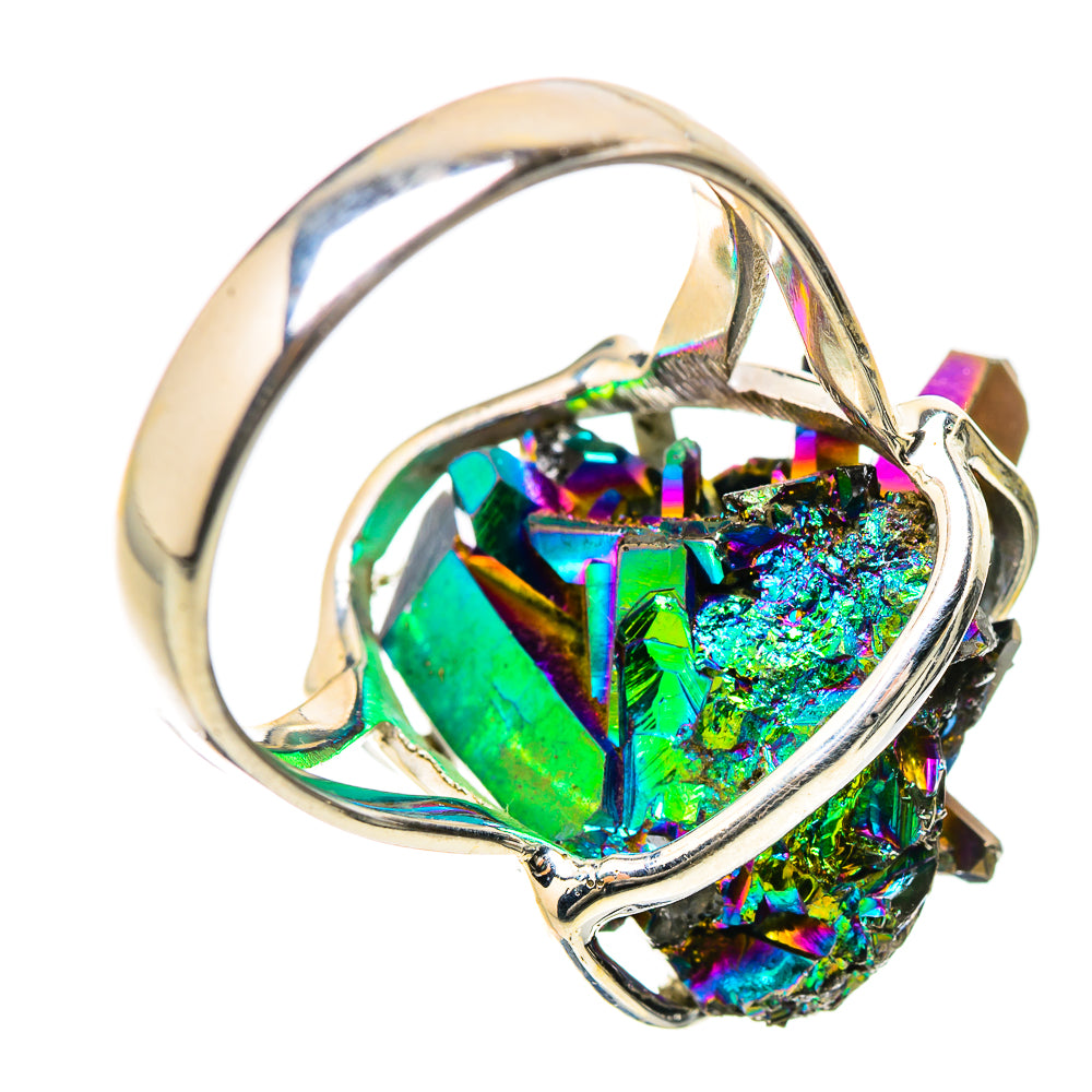 Titanium Sunshine Druzy Rings handcrafted by Anasilvercos - RING131339 - Photo 3