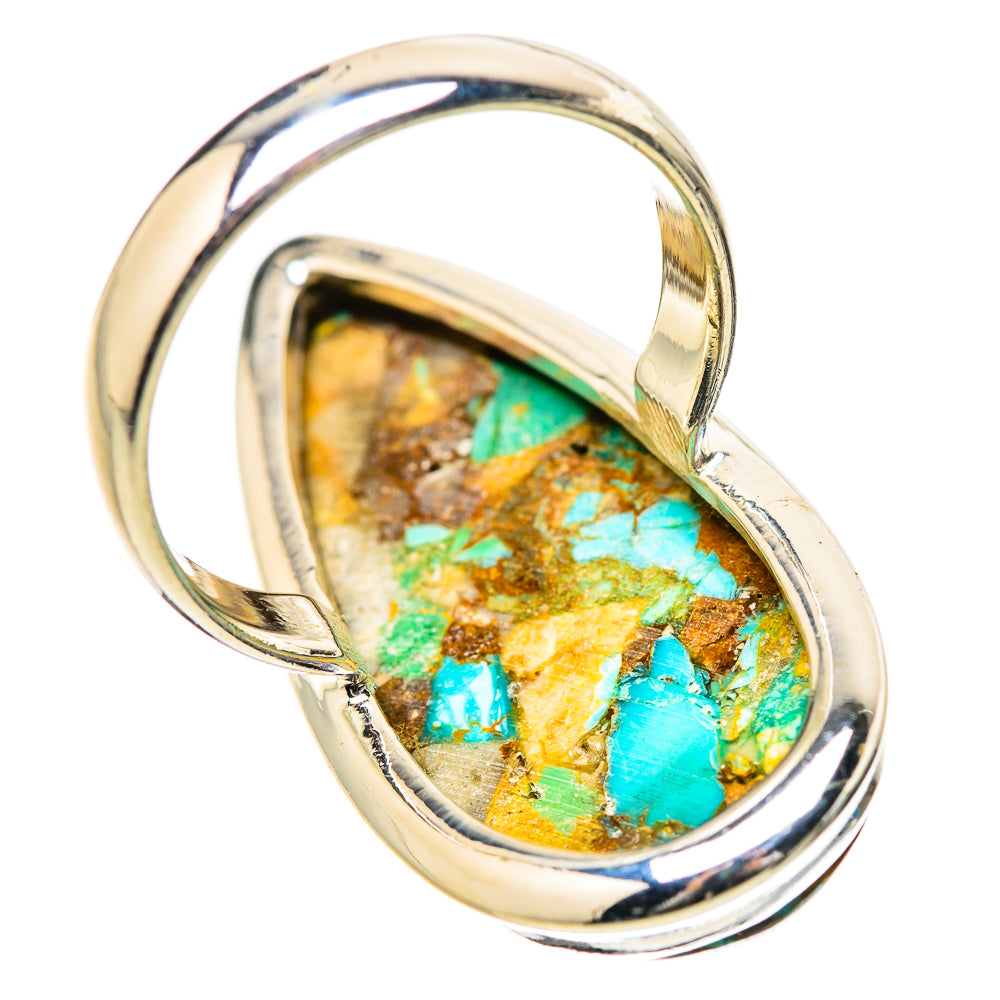 Kingman Mohave Turquoise Rings handcrafted by Anasilvercos - RING131392 - Photo 3