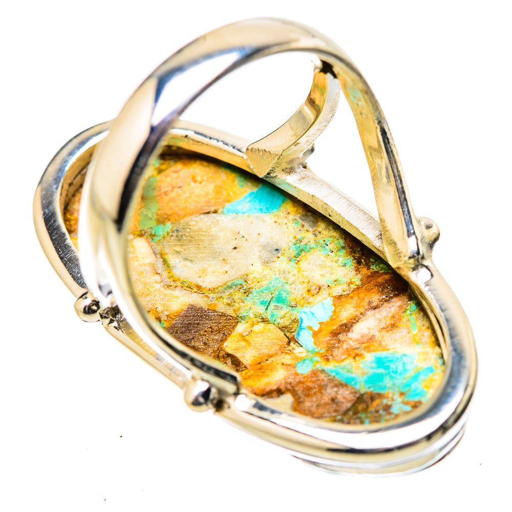 Kingman Mohave Turquoise Rings handcrafted by Anasilvercos - RING131409 - Photo 3