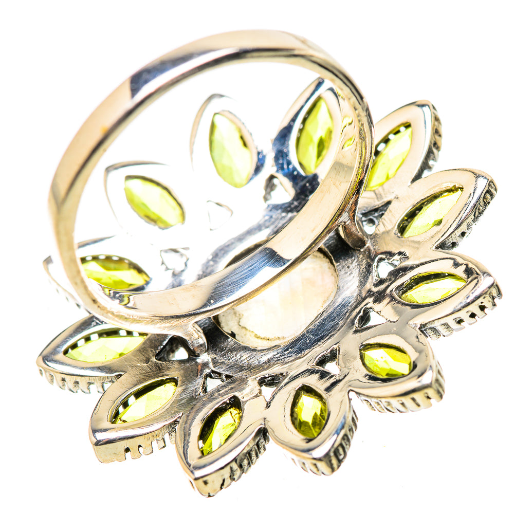 Rainbow Moonstone Rings handcrafted by Anasilvercos - RING131433 - Photo 3