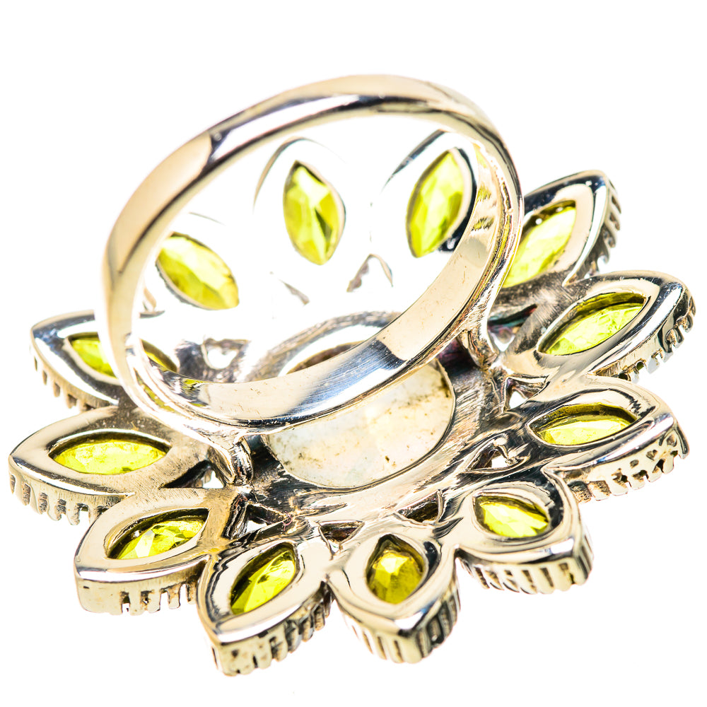 Rainbow Moonstone Rings handcrafted by Anasilvercos - RING131447 - Photo 3