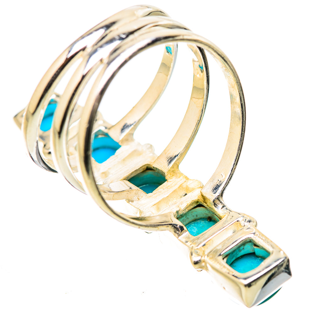 Sleeping Beauty Turquoise Rings handcrafted by Anasilvercos - RING131454 - Photo 3