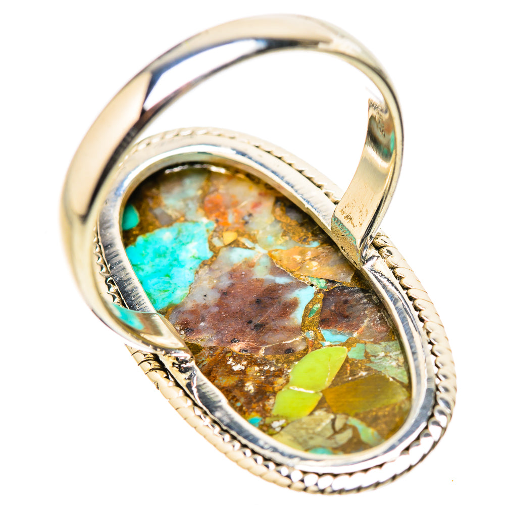 Kingman Mohave Turquoise Rings handcrafted by Anasilvercos - RING131460 - Photo 3