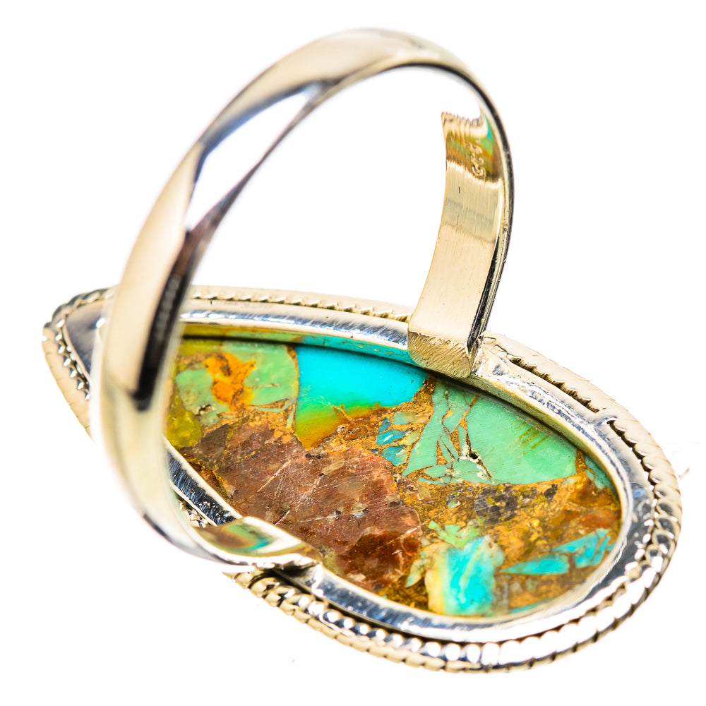 Kingman Mohave Turquoise Rings handcrafted by Anasilvercos - RING131461 - Photo 3
