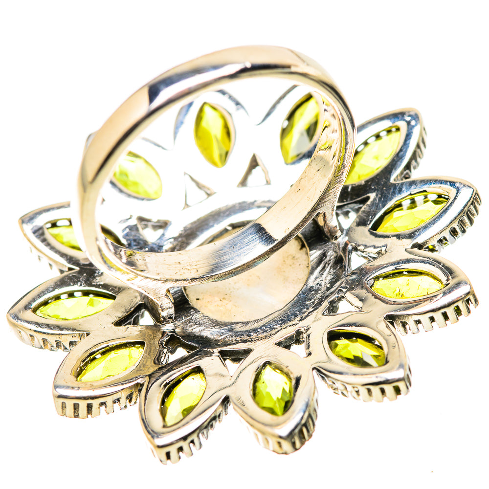 Rainbow Moonstone Rings handcrafted by Anasilvercos - RING131512 - Photo 3