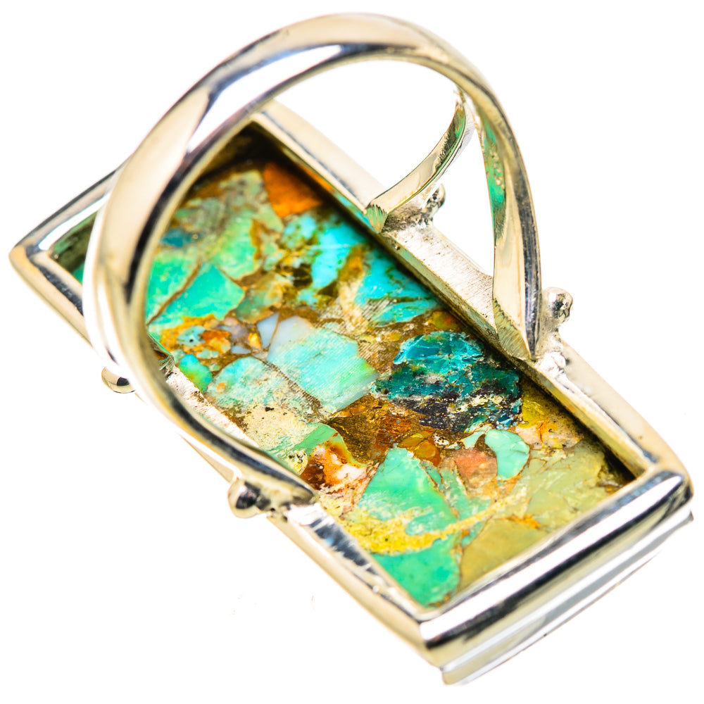 Kingman Mohave Turquoise Rings handcrafted by Anasilvercos - RING131641 - Photo 3