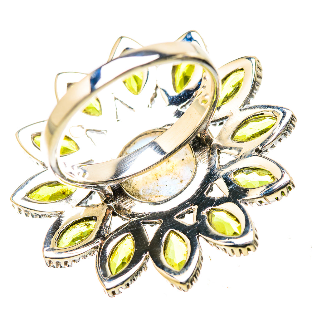 Rainbow Moonstone Rings handcrafted by Anasilvercos - RING131649 - Photo 3