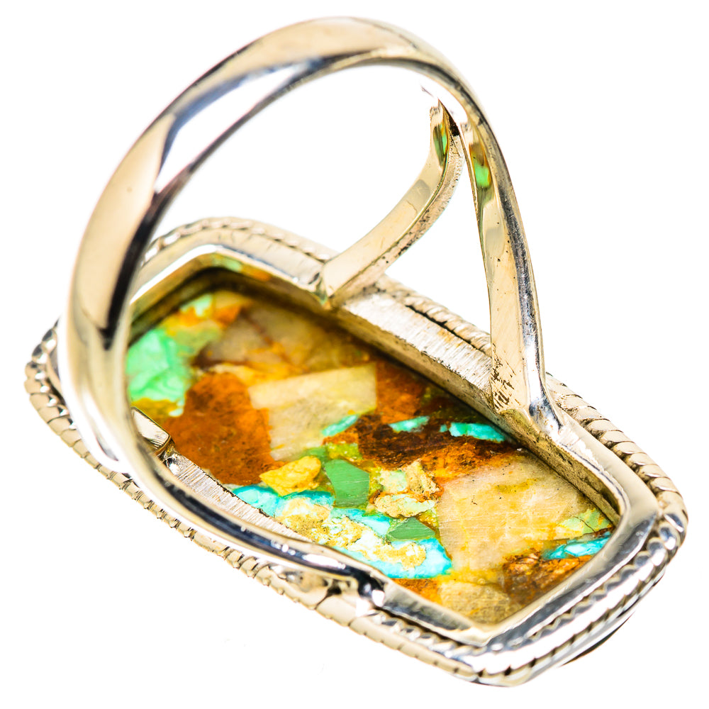 Kingman Mohave Turquoise Rings handcrafted by Anasilvercos - RING131661 - Photo 3