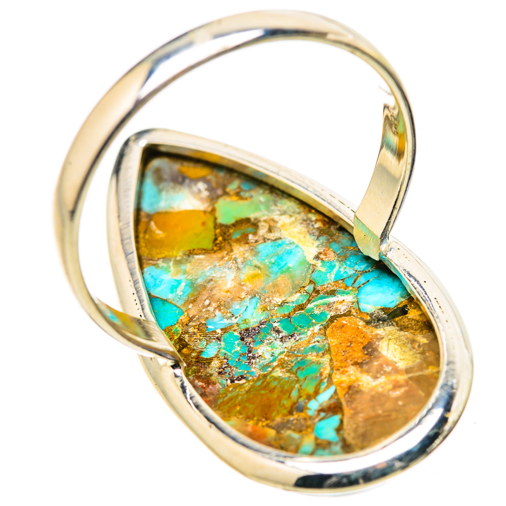 Kingman Mohave Turquoise Rings handcrafted by Anasilvercos - RING131680 - Photo 3