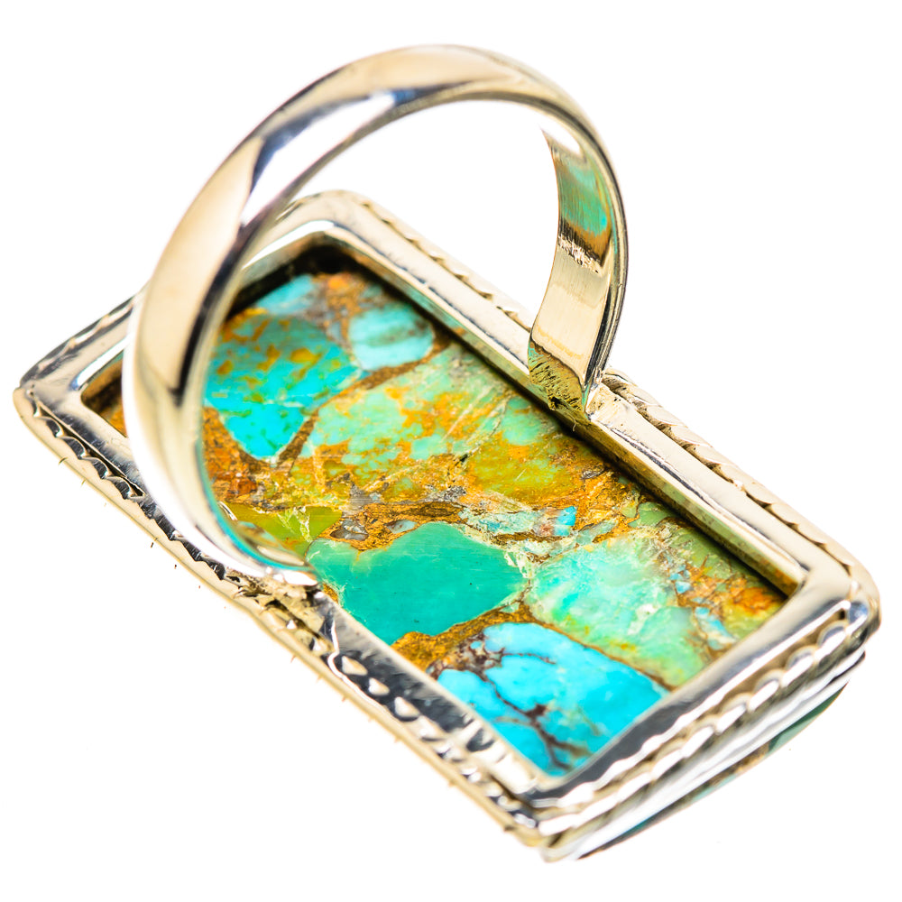 Kingman Mohave Turquoise Rings handcrafted by Anasilvercos - RING131681 - Photo 3