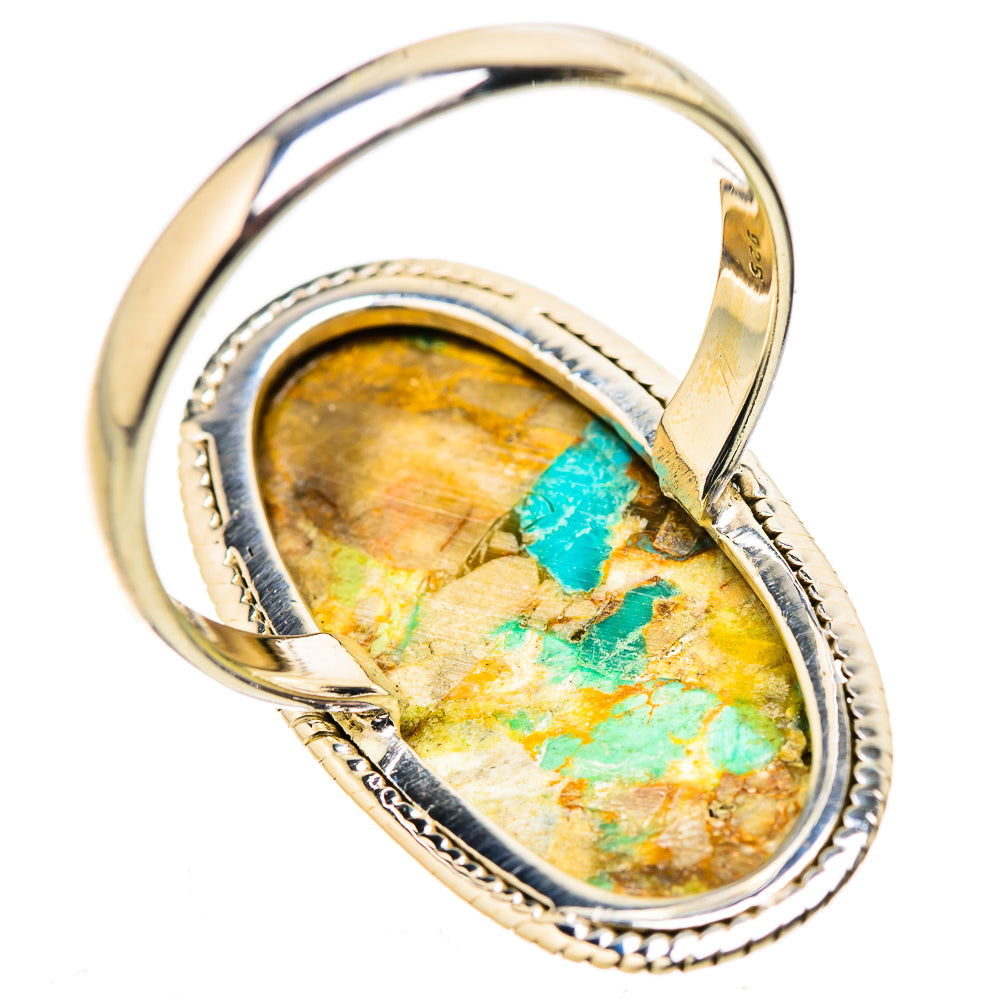 Kingman Mohave Turquoise Rings handcrafted by Anasilvercos - RING131700 - Photo 3