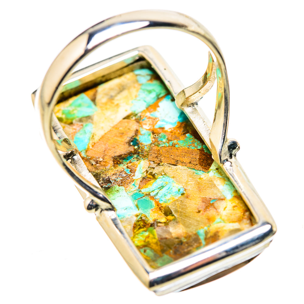 Kingman Mohave Turquoise Rings handcrafted by Anasilvercos - RING131701 - Photo 3