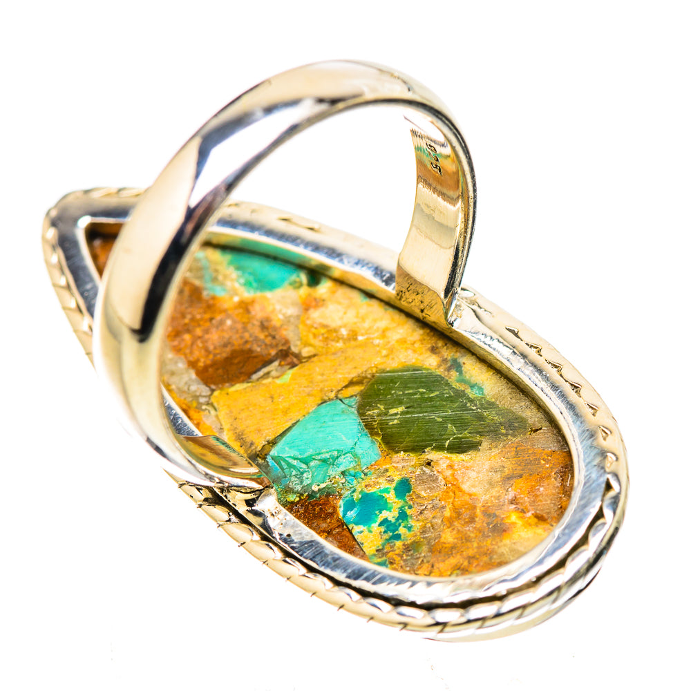 Kingman Mohave Turquoise Rings handcrafted by Anasilvercos - RING131702 - Photo 3