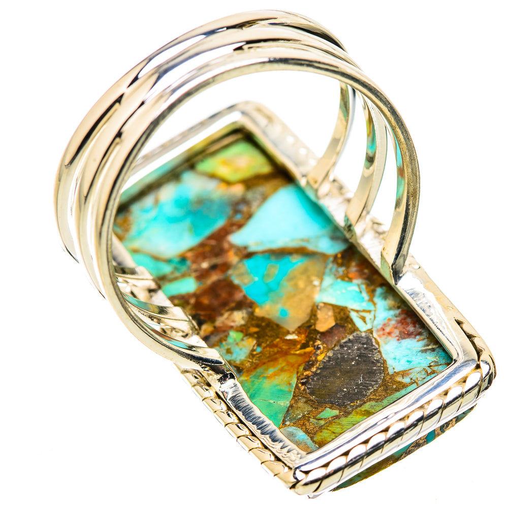 Kingman Mohave Turquoise Rings handcrafted by Anasilvercos - RING131716 - Photo 3
