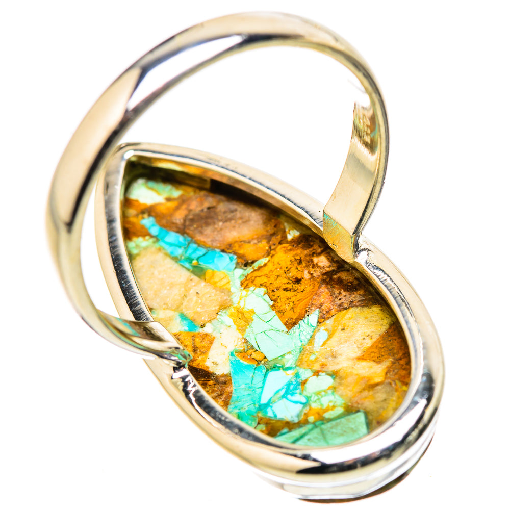 Kingman Mohave Turquoise Rings handcrafted by Anasilvercos - RING131718 - Photo 3