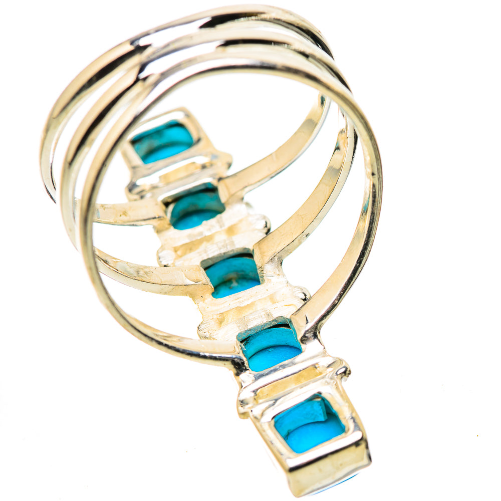 Sleeping Beauty Turquoise Rings handcrafted by Anasilvercos - RING131737 - Photo 3
