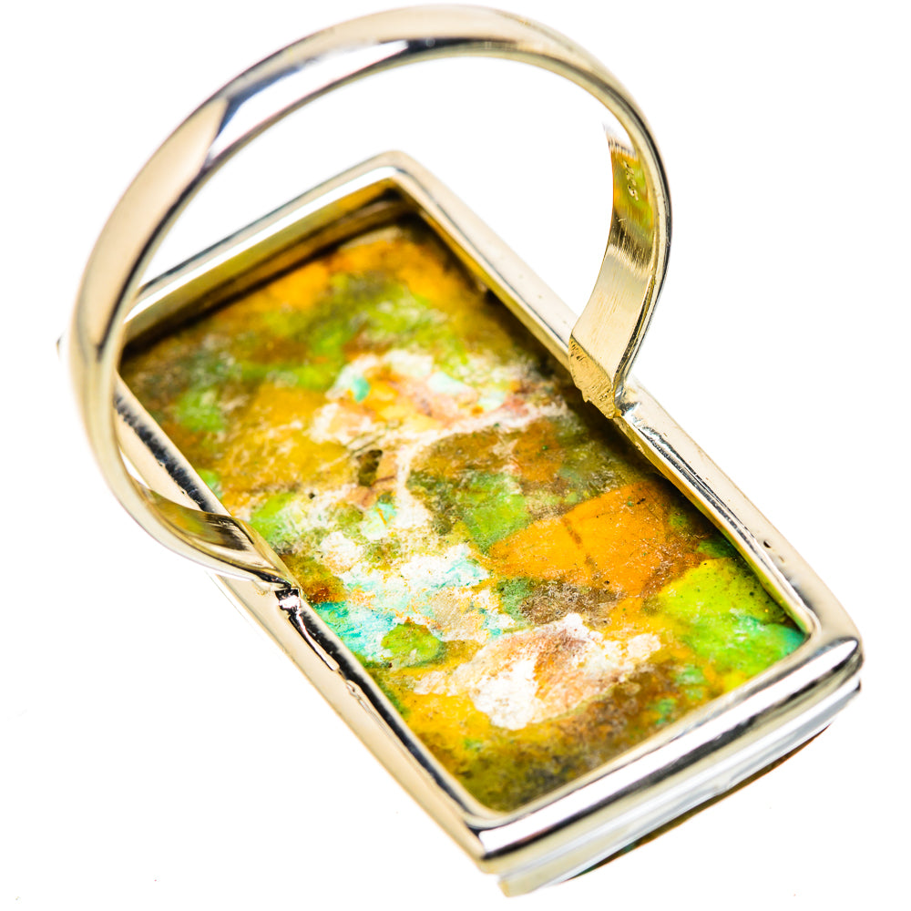 Kingman Mohave Turquoise Rings handcrafted by Anasilvercos - RING131743 - Photo 3