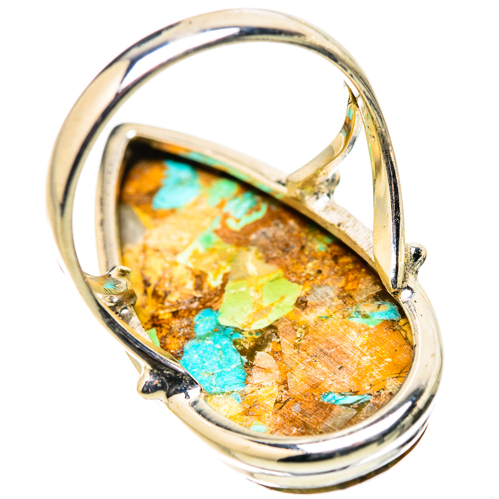 Kingman Mohave Turquoise Rings handcrafted by Anasilvercos - RING131744 - Photo 3