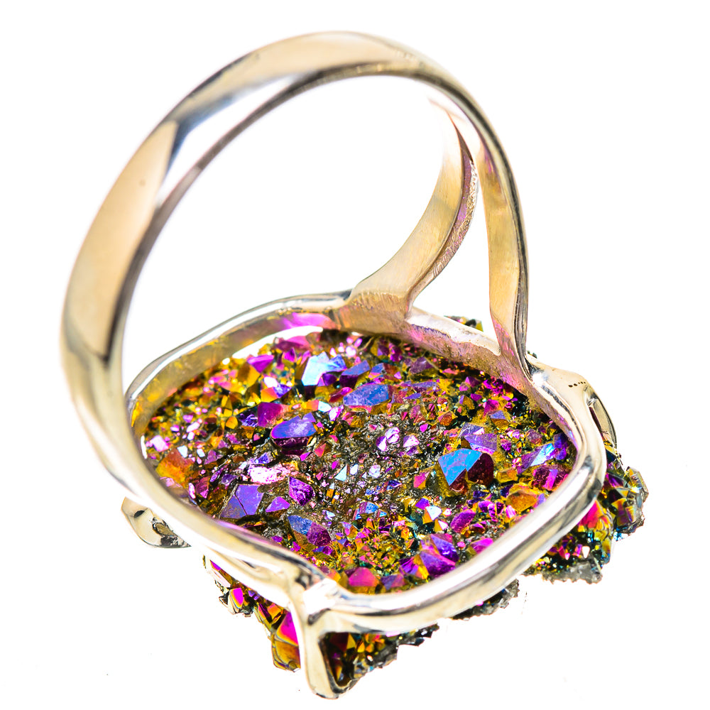 Titanium Sunshine Druzy Rings handcrafted by Anasilvercos - RING131790 - Photo 3