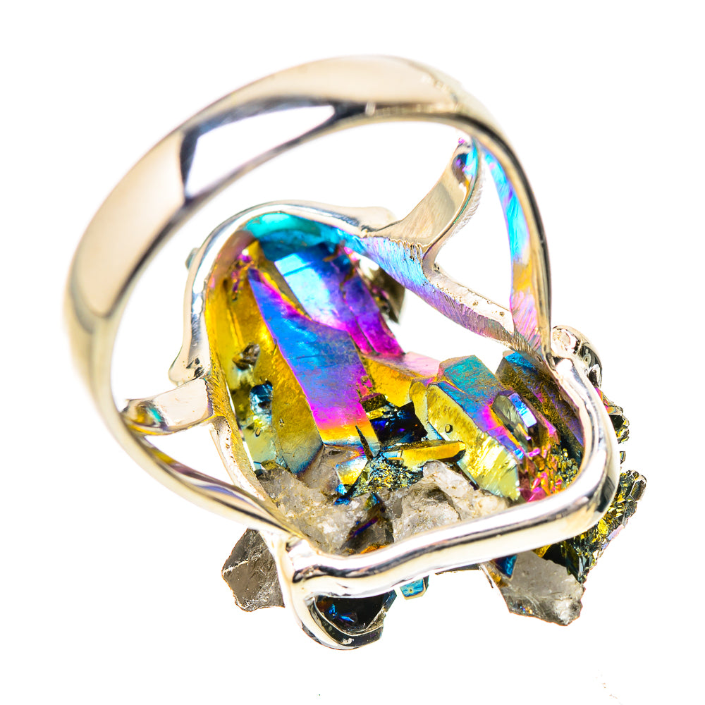 Titanium Sunshine Druzy Rings handcrafted by Anasilvercos - RING131792 - Photo 3