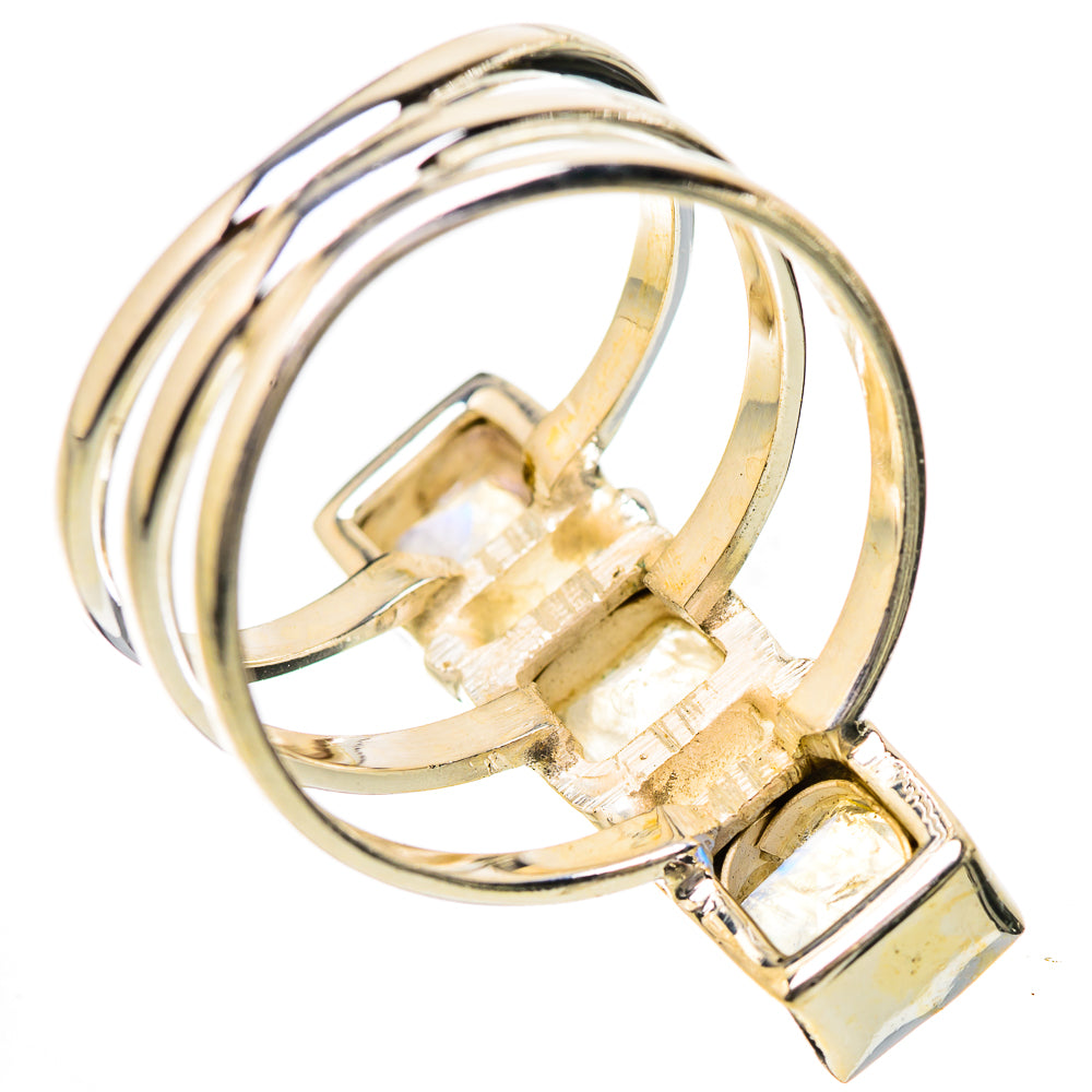Rainbow Moonstone Rings handcrafted by Anasilvercos - RING131825 - Photo 3