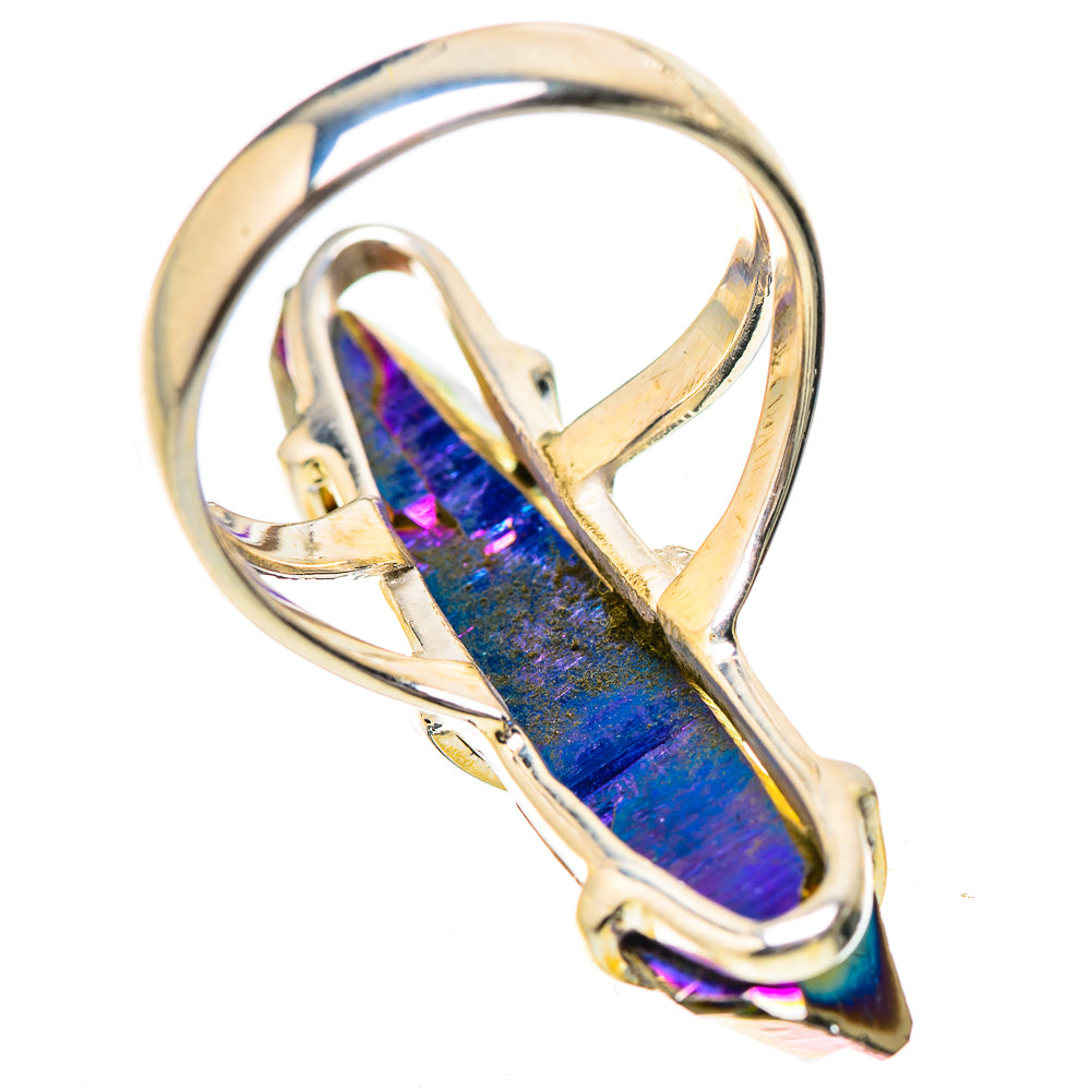 Titanium Sunshine Druzy Rings handcrafted by Anasilvercos - RING131847 - Photo 3