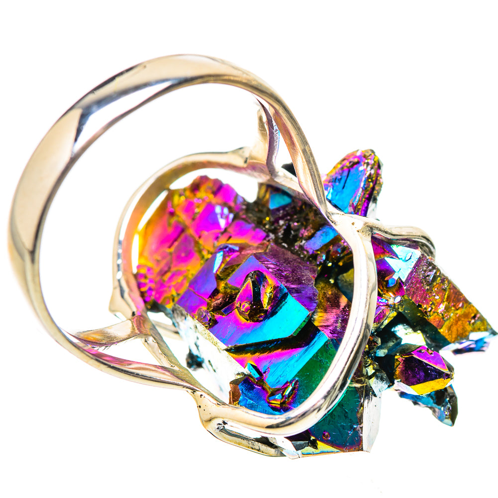 Titanium Sunshine Druzy Rings handcrafted by Anasilvercos - RING131869 - Photo 3