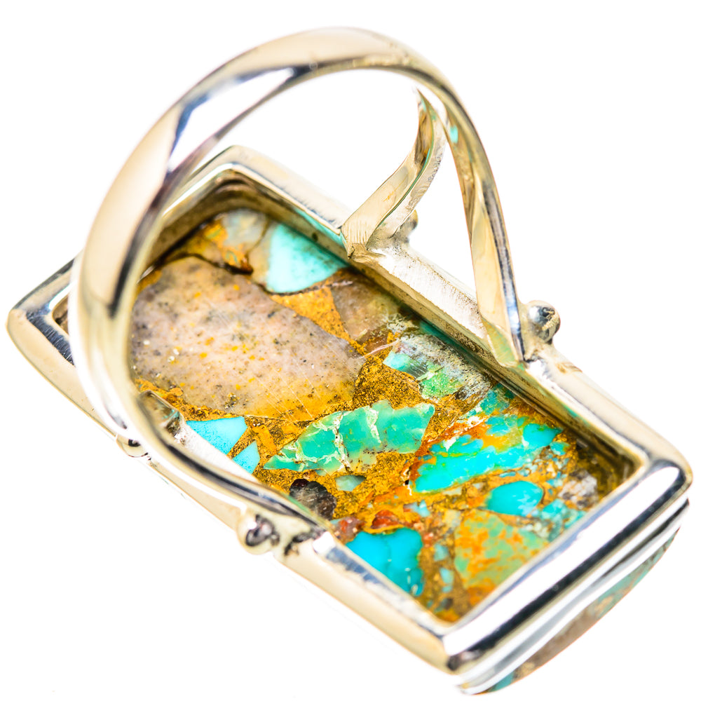Kingman Mohave Turquoise Rings handcrafted by Anasilvercos - RING131872 - Photo 3