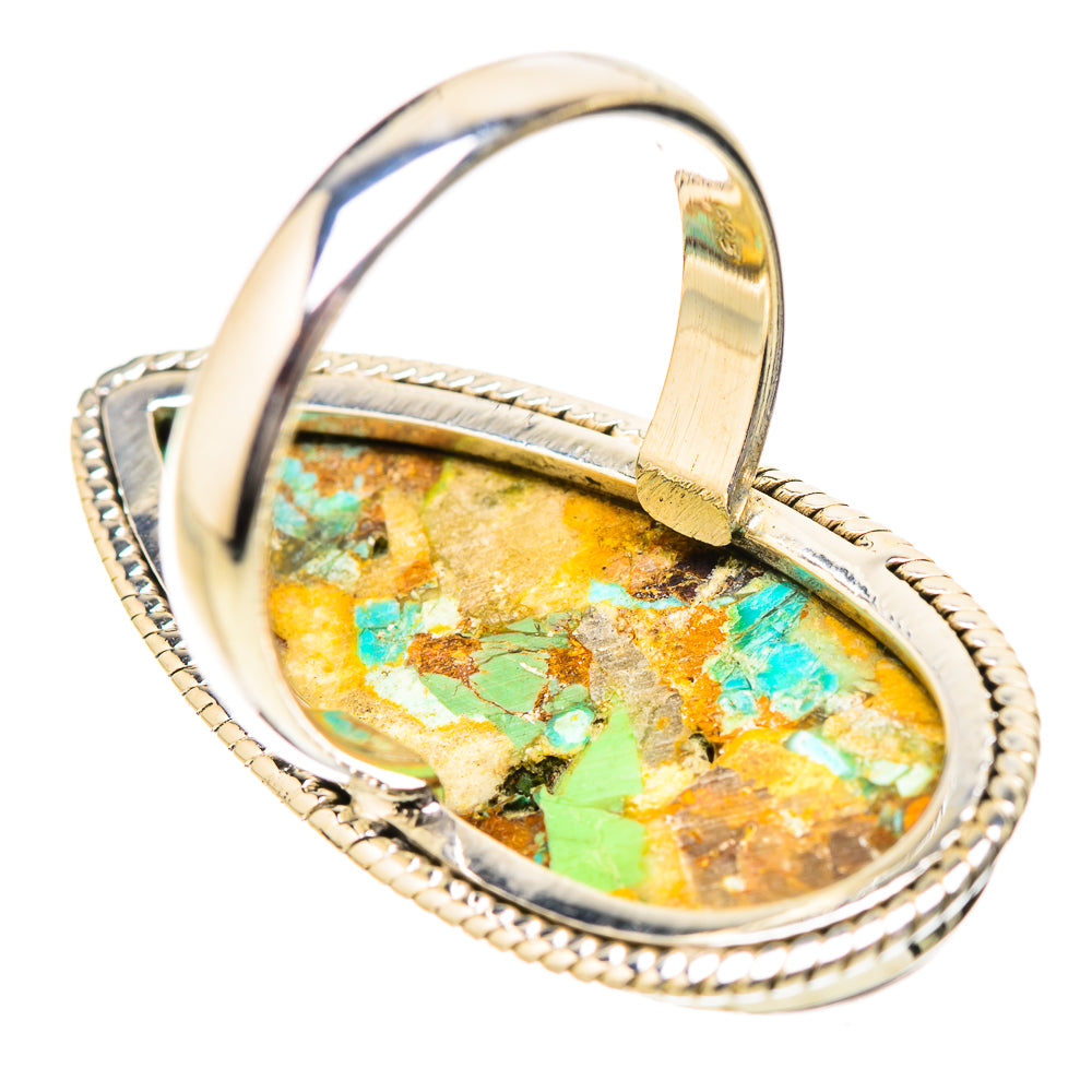 Kingman Mohave Turquoise Rings handcrafted by Anasilvercos - RING131873 - Photo 3
